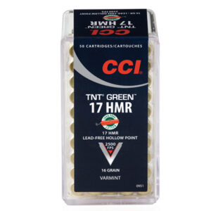 <div style="font-size: 20px;">CCI<br/>CCI 17HMR 16GR TNTGREEN HP 50R</div><BR/><div style="font-size: 12px;">#76683009517</div>