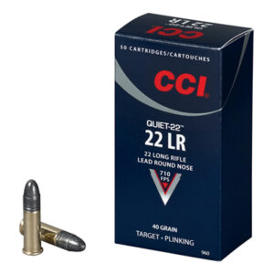 <div style="font-size: 20px;">CCI<br/>CCI 22LR 40GR QUIET LRN 50RD</div><BR/><div style="font-size: 12px;">#76683009609</div>