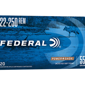 <div style="font-size: 20px;">Federal<br/>FDR 22-250 55GR PWRSK SP 20RD</div><BR/><div style="font-size: 12px;">#29465088231</div>