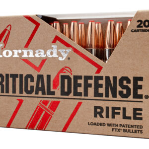 <div style="font-size: 20px;">Hornady<br/>HRN 223 55GR CRITDEF FTX 20RD</div><BR/><div style="font-size: 12px;">#90255802702</div>