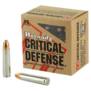<div style="font-size: 20px;">Hornady<br/>HRN 30CAR 110GR CRITDEF FTX 25</div><BR/><div style="font-size: 12px;">#90255810301</div>