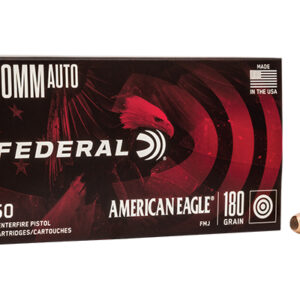 <div style="font-size: 20px;">FEDERAL<br/>FDR 10MM 180GR AE FMJ 50RD</div><BR/><div style="font-size: 12px;">#29465096397</div>