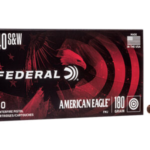 <div style="font-size: 20px;">FEDERAL<br/>FDR 40SW 180GR AE FMJ 50RD</div><BR/><div style="font-size: 12px;">#29465092542</div>