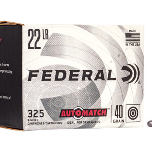 <div style="font-size: 20px;">Federal<br/>FDR 22LR 40GR SOLID 325RD</div><BR/><div style="font-size: 12px;">#29465057350</div>