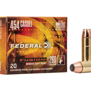 <div style="font-size: 20px;">Federal<br/>FDR 454 260GR FUSION 20RD</div><BR/><div style="font-size: 12px;">#29465098407</div>
