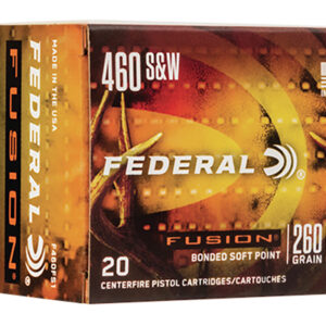 <div style="font-size: 20px;">Federal<br/>FDR 460SW 260GR FUSION 20RD</div><BR/><div style="font-size: 12px;">#29465060435</div>