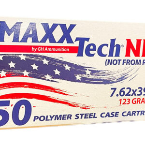 <div style="font-size: 20px;">MAXXTech<br/>MAX 7.62X39 123GR NFR FMJ 50RD</div><BR/><div style="font-size: 12px;">#810061000000</div>