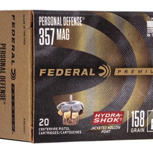 <div style="font-size: 20px;">Federal<br/>FDR 357 158GR HYDSHK 20RD</div><BR/><div style="font-size: 12px;">#29465085421</div>