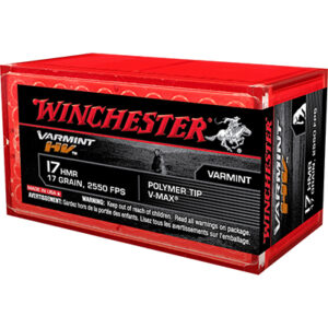 <div style="font-size: 20px;">Winchester<br/>WIN 17HMR 17GR VARMHV V-MAX 50</div><BR/><div style="font-size: 12px;">#20892102491</div>